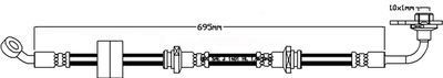 JBH1108L JURATEK Тормозной шланг