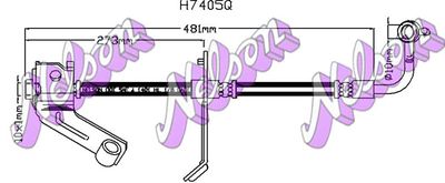 H7405Q KAWE Тормозной шланг