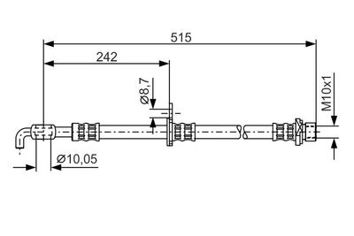 1987476780 BOSCH Тормозной шланг