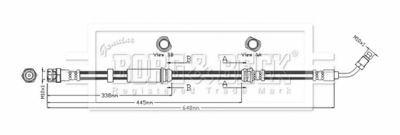 BBH8715 BORG & BECK Тормозной шланг