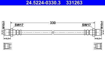 24522403303 ATE Тормозной шланг