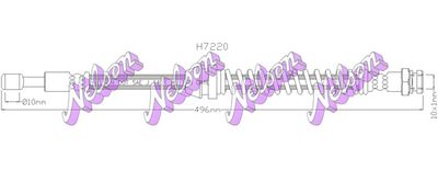 H7220 KAWE Тормозной шланг