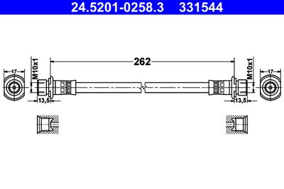 24520102583 ATE Тормозной шланг