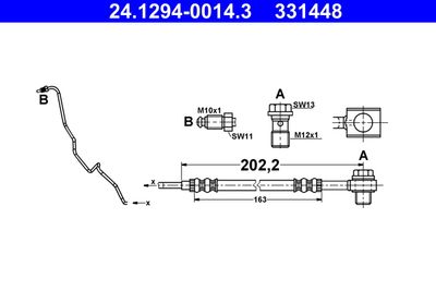 24129400143 ATE Тормозной шланг