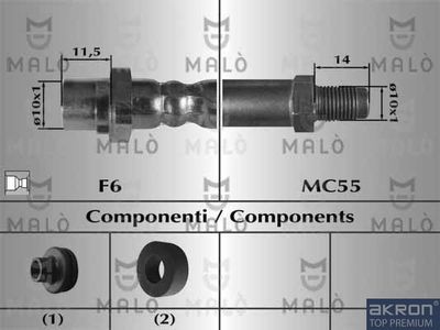 80994 AKRON-MALÒ Тормозной шланг