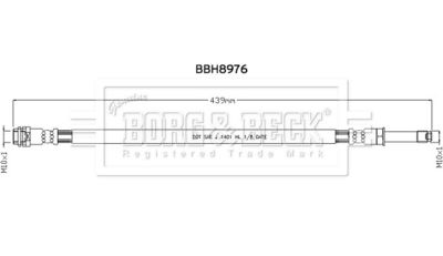 BBH8976 BORG & BECK Тормозной шланг