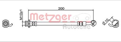 4111954 METZGER Тормозной шланг