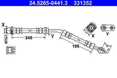 24526504413 ATE Тормозной шланг