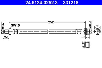 24512402523 ATE Тормозной шланг