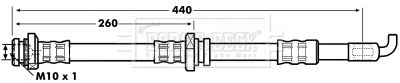 BBH7081 BORG & BECK Тормозной шланг