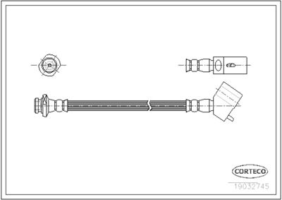 19032745 CORTECO Тормозной шланг