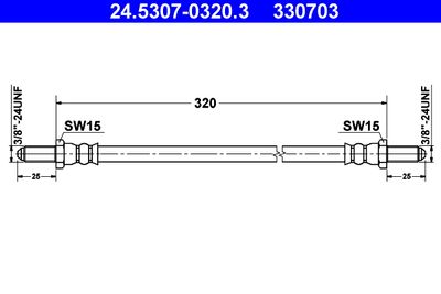24530703203 ATE Тормозной шланг