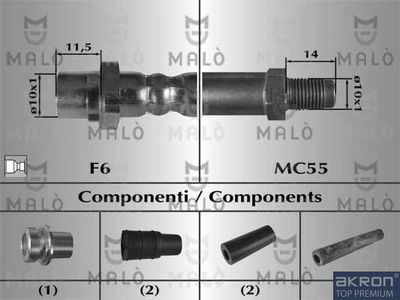 80657 AKRON-MALÒ Тормозной шланг