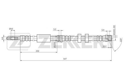 BS9506 ZEKKERT Тормозной шланг