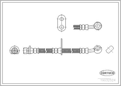 19032524 CORTECO Тормозной шланг