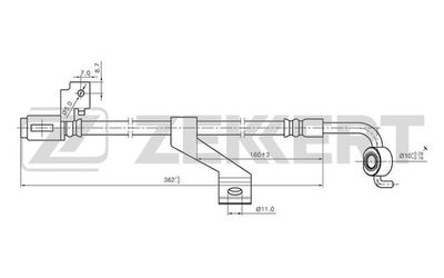 BS9162 ZEKKERT Тормозной шланг