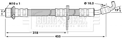 BBH7239 BORG & BECK Тормозной шланг