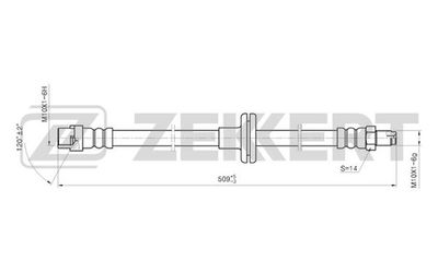 BS9323 ZEKKERT Тормозной шланг