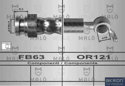 80552 AKRON-MALÒ Тормозной шланг