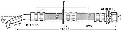 BBH7216 BORG & BECK Тормозной шланг