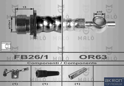 8948 AKRON-MALÒ Тормозной шланг