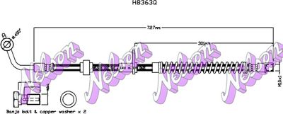 H8363Q KAWE Тормозной шланг