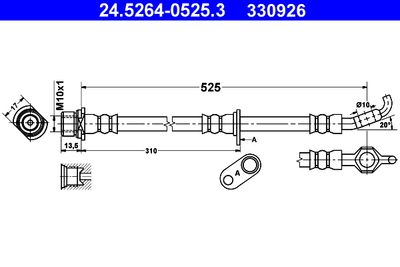24526405253 ATE Тормозной шланг