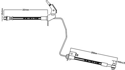 JBH1117L JURATEK Тормозной шланг