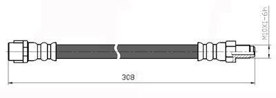 NBH6087 NATIONAL Тормозной шланг