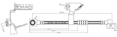 VBJ543 MOTAQUIP Тормозной шланг