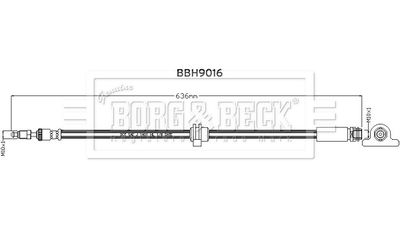BBH9016 BORG & BECK Тормозной шланг