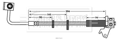 BBH7622 BORG & BECK Тормозной шланг