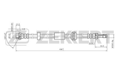 BS9308 ZEKKERT Тормозной шланг