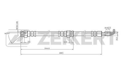 BS9148 ZEKKERT Тормозной шланг