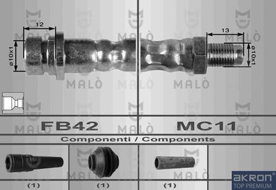 8998 AKRON-MALÒ Тормозной шланг