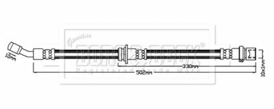 BBH8843 BORG & BECK Тормозной шланг