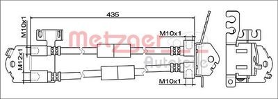 4111557 METZGER Тормозной шланг