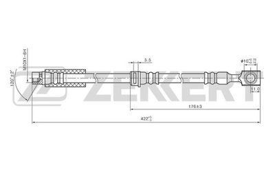 BS9281 ZEKKERT Тормозной шланг