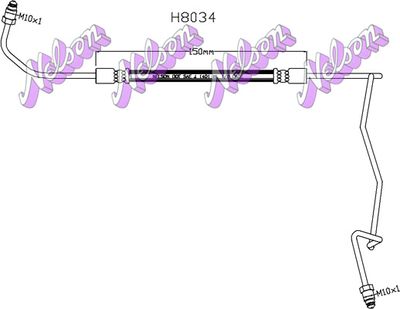 H8034 KAWE Тормозной шланг