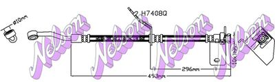 H7408Q KAWE Тормозной шланг