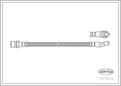 19018199 CORTECO Тормозной шланг