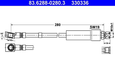 83628802803 ATE Тормозной шланг
