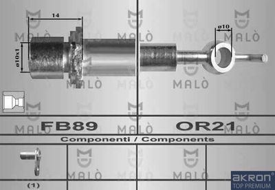80443 AKRON-MALÒ Тормозной шланг