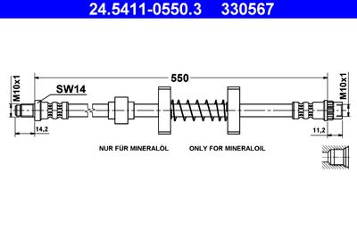 24541105503 ATE Тормозной шланг