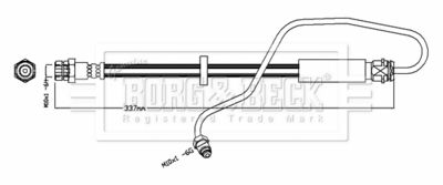 BBH8717 BORG & BECK Тормозной шланг