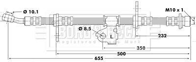 BBH6198 BORG & BECK Тормозной шланг