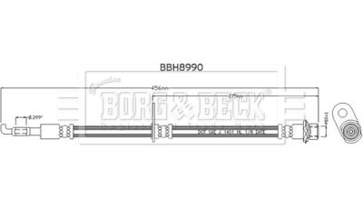 BBH8990 BORG & BECK Тормозной шланг