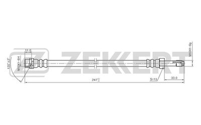 BS9340 ZEKKERT Тормозной шланг