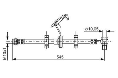 1987481078 BOSCH Тормозной шланг