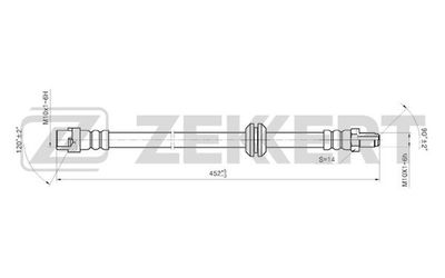 BS9004 ZEKKERT Тормозной шланг